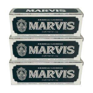 Marvis Toothpaste Amarelli Licorice Mint 1.3 oz (3 Pack) - NIB Sealed